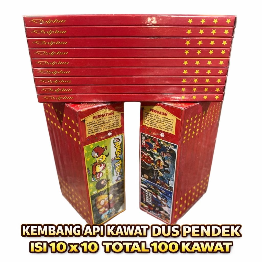 Kembang Api Kawat Dus PENDEK 1 PACK ISI 10 dus x 10 Kawat TOTAL 100 KAWAT
