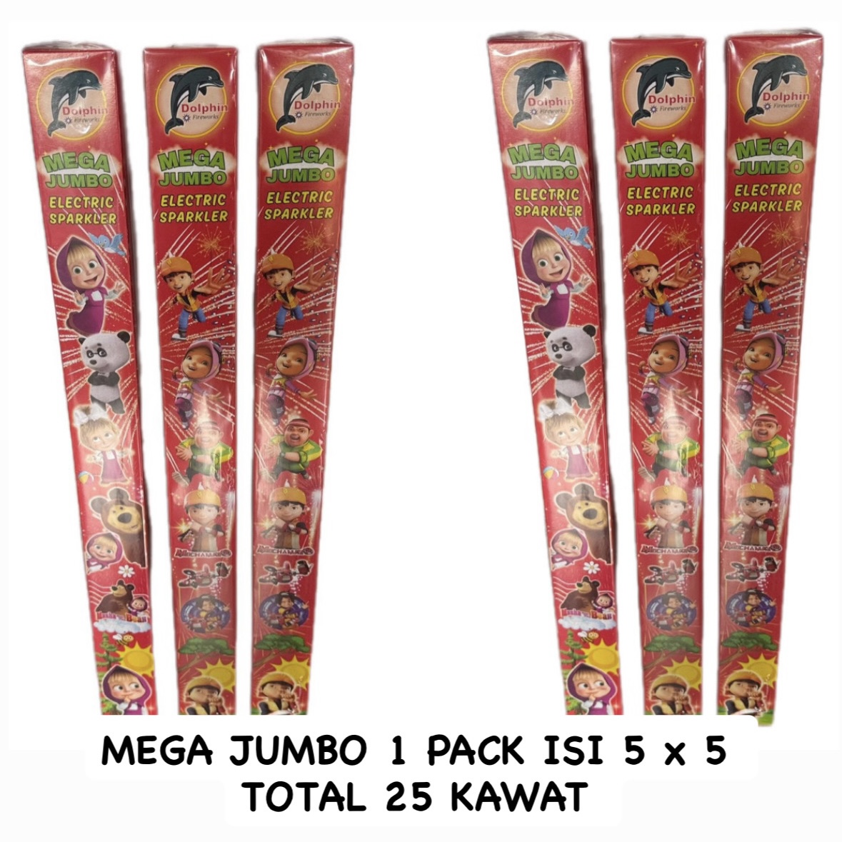 Kembang Api Kawat Mega Jumbo 1 PAK ISI 5 DUS X 5 KAWAT TOTAL 25 KAWAT