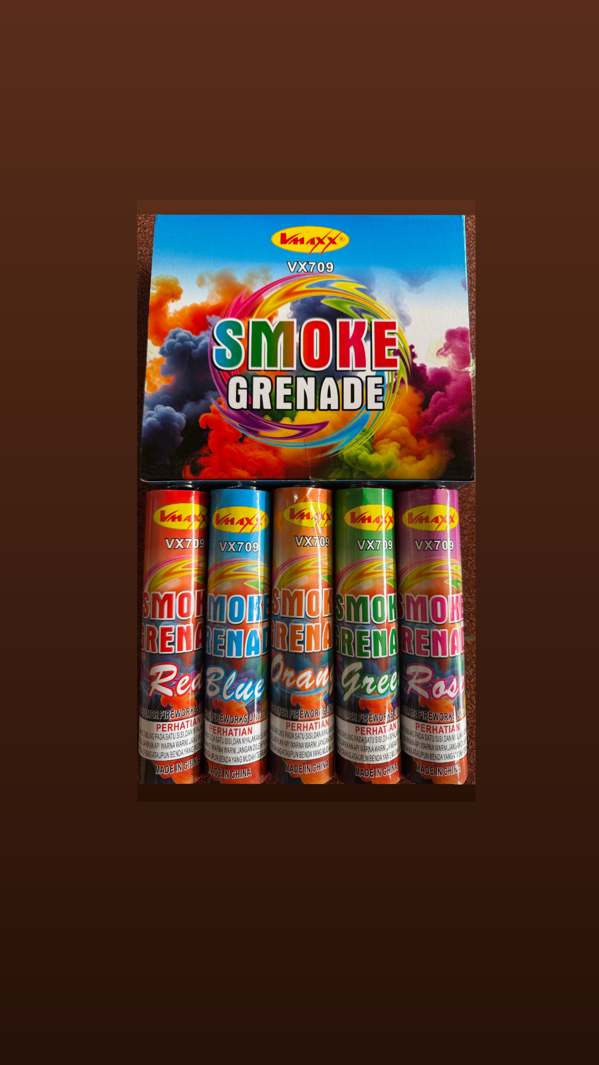 SMOKE GRENADE V MAXX VX 709 / ASAP 2 SISI / 1 PAK ISI 5 PCS